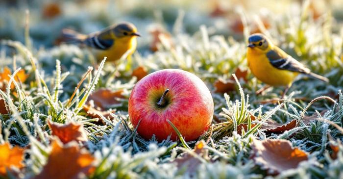 Fructele lăsate în grădină în timpul iernii salvează păsările și protejează biodiversitatea