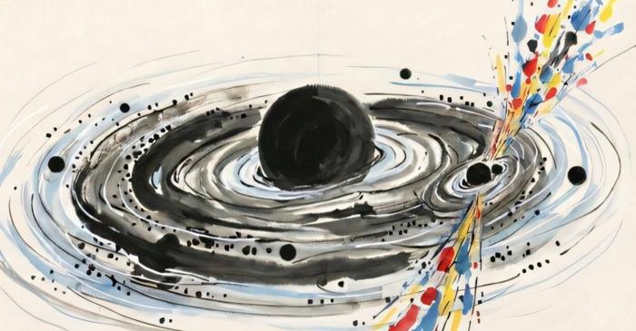 Două găuri negre au generat un flash de lumină în timpul fuziunii lor