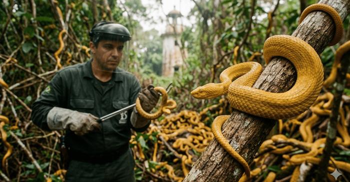 Insula braziliană cu cei mai mulți șerpi veninoși din lume este interzisă turiștilor