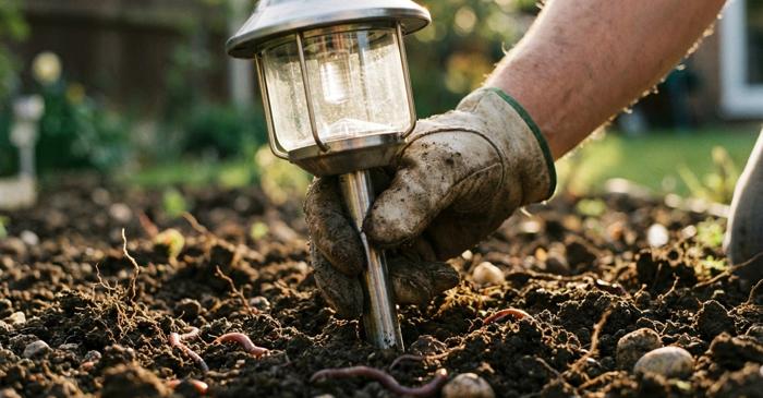 Lămpile solare ieftine din grădină contaminează solul cu un metal greu toxic